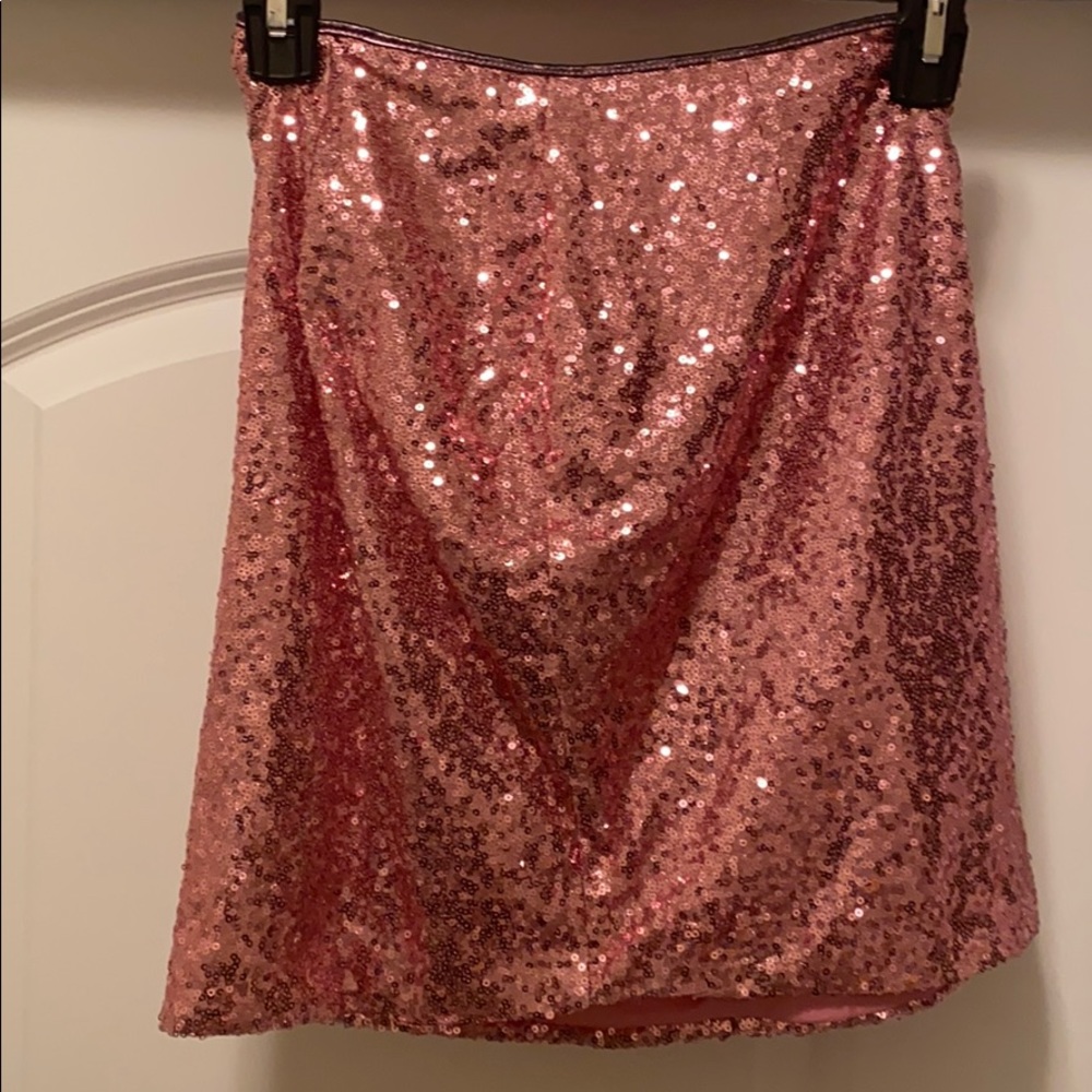 Pink Sequin Skirt